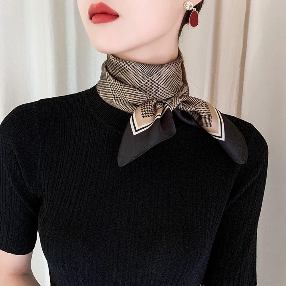 Collocation Clothing Accessories Wraps Silk Scarf Korean Style Scarves Printed Scarf Female Shawl