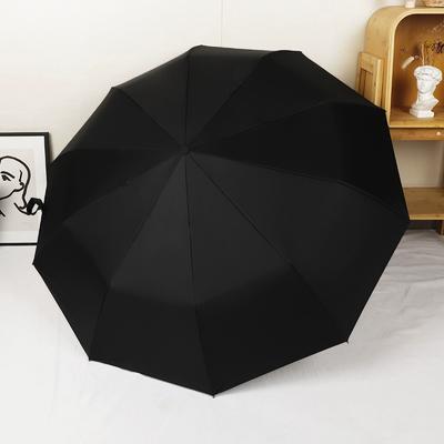 Umbrella with Enlarged Reinforcement Men's Women's Folding Umbrellas Simple Manual Sunny Umbrellas Dual-purpose Sturdy Ten Bone Sunshade Sun Umbrella
