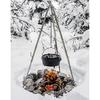 Outdoor Cooking Tripod with Variable Length Chain for Hanging Barbeque Grates or Dutch Ovens Steel Camping Cook Stand with Adju