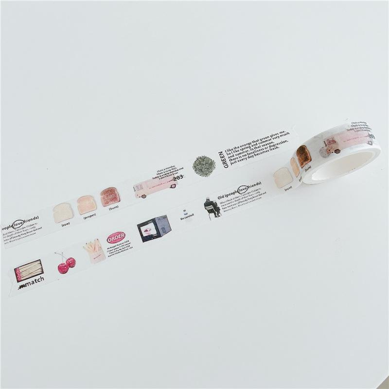 Cartoon Series Washi Tape Cute Sticker Decorative Collage Adhesive DIY Scrapbooking Hand Made Stationery