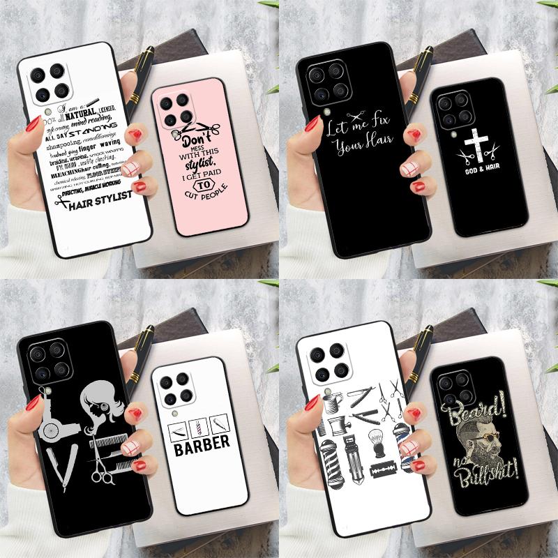 Barber Shop Hair Stylist Salon Case For Samsung Galaxy M20 M15 M55 M31s M51 M21 M11 M13 M33 M53 M52 M32 M12 M14 M34 M54