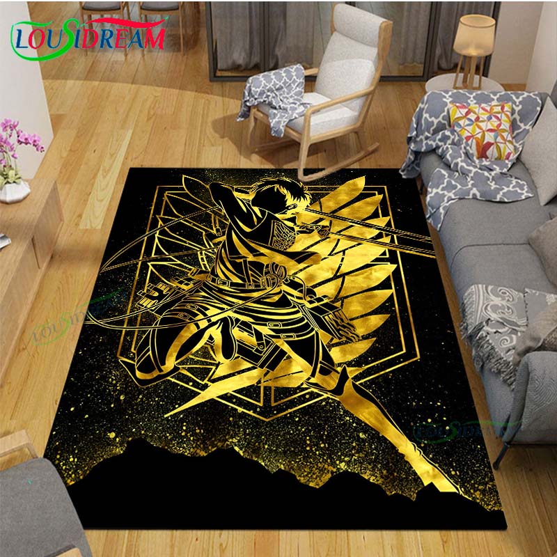 Fashion 3D Cartoon A-Attack T-Titan Printed Carpet Living Room Anti-Skid Area Rug Kids Bedroom Mats Yoga Mat Carpet Decor Gift