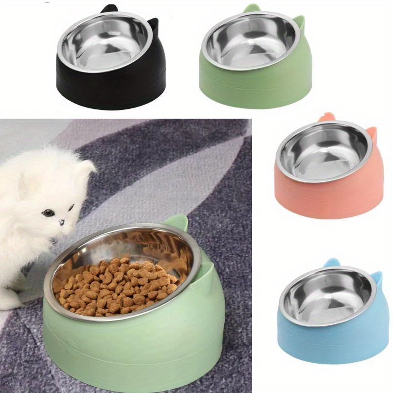 

Милий кіт Собака Миска Захищає шийний відділ хребта Косий рот Домашня тварина Нержавіюча сталь Миска для корму Товари для тварин 200ML білий