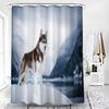 Nordic Wolf Pattern Shower Curtains Animals Tiger Bath Curtain High Quality Waterproof Polyester For Bathroom With 12Pcs Hooks