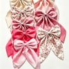 8Pcs Fabric Floral Print Bow Hair Clips Flower Ribbon Spring Clips  Women Hair Styling