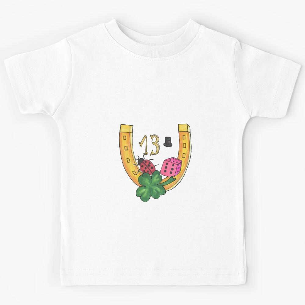 Luck, horseshoe, ladybug, colorful, Copic, BebiCervin Kids T-Shirt 160