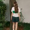 Goxo ShorT Sleeve T shirT Cream Swagball Pique Block