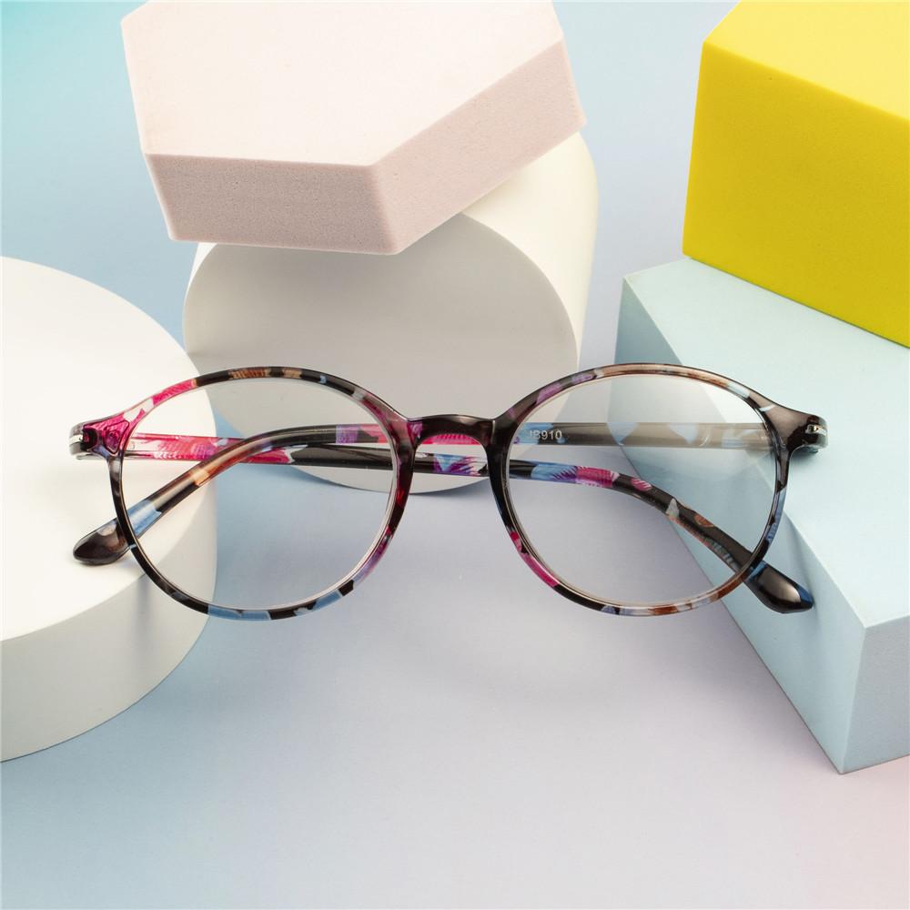 9PCS Retro Round Plastic Reading Glasses Vintage Women Reading Eyewear Presbyopia Hyperopia Eyeglasses