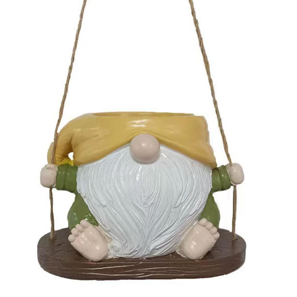 Resin Planter Pot With Swing Design For Outdoor Garden Decoration Durable And Lightweight