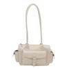 Fashion shoulder bag large capacity women versatile retro soft surface handbag simple casual underarm bag tide