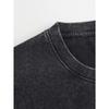 European sizes Men'S Vintage Washed  T-Shirt- Black Circle Print Street Style, Loose Fit Crew Neck,  Daily Comfort, Breathable Fabric