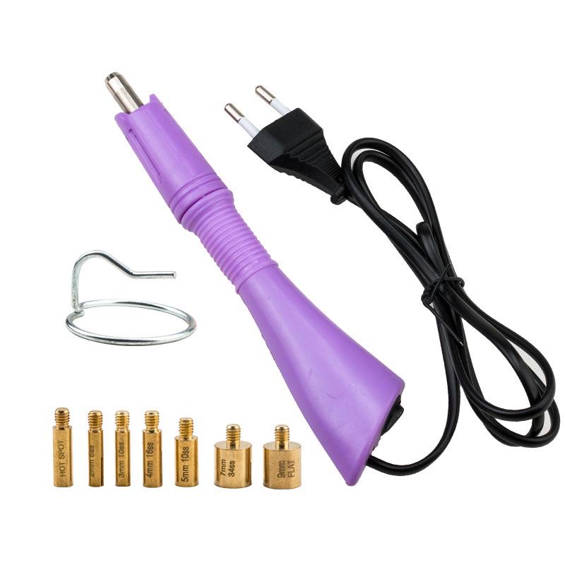 Hot Melt Glue Rhinestone Applicator Set with 12 Grids for DIY Clothing Décor and Flat Bottom Rhinestones
