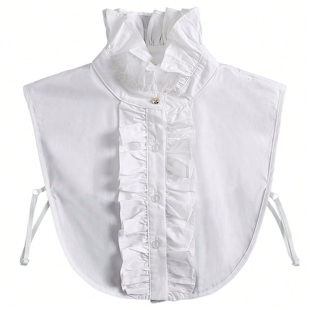 Women's Shirts Decoration Ruffle Fake Collar Autumn and Winter Solid Color Adjustment False Collars