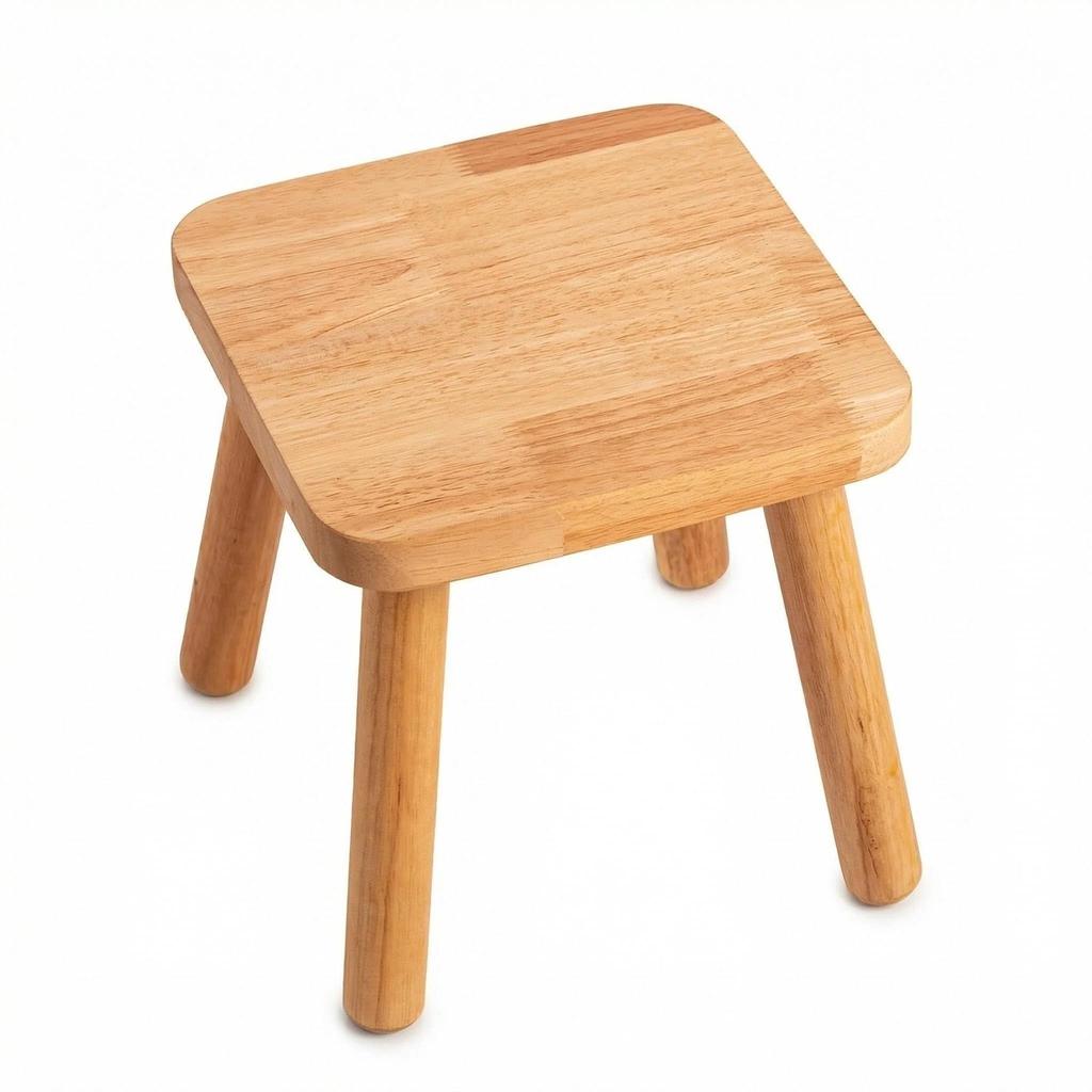 Pinyunxuan Wooden Stool, Small Stool Made of Solid Rubberwood, Suitable for Adults and Children, Fashionable Colors, Very Suitable for Bedrooms, Bathr