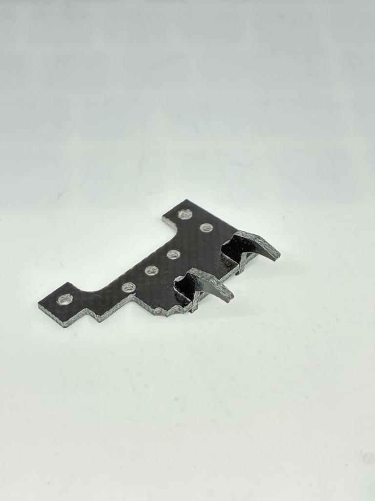Mini 4WD CNC machined VZ chassis motor fixing brake FRP holder, 2-claw