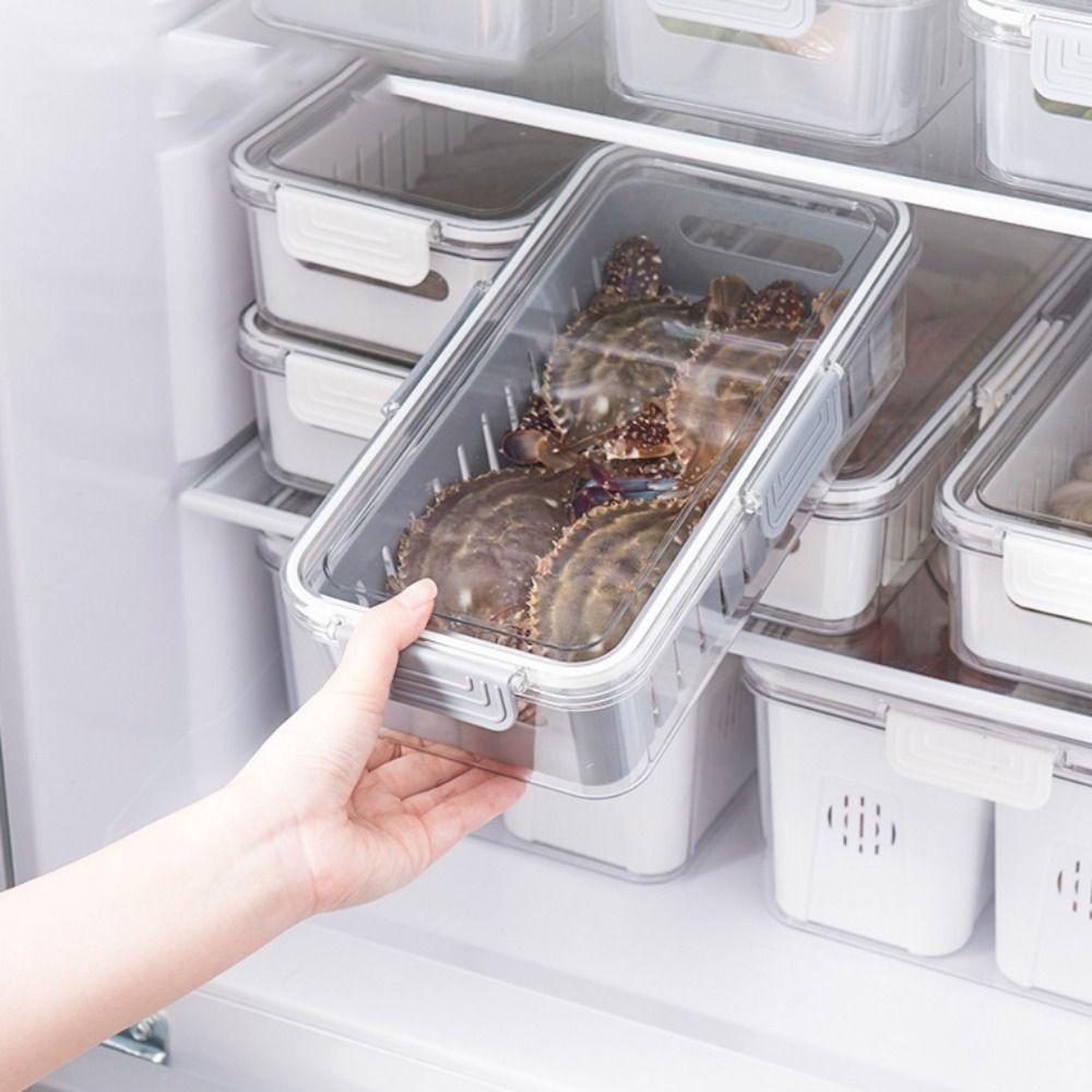 Removable Food Storage Containers Stackable Fruit Vegetable Storage Box Fresh-keeping Box  Kitchen