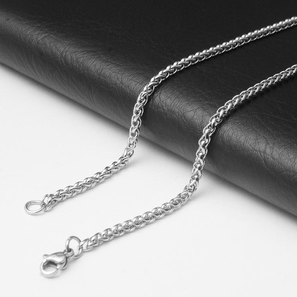 Stainless Steel Keel Chain/square Bead Chain 50cm/6cm/70cm European and American Fashion Versatile Accessories Chain