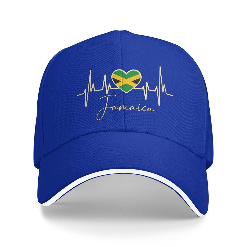Jamaika Fahne Herz Lässig Baseballkappe Sommer Truckerhut Atmungsaktiv Tennis Skate Hip Hop Hüte Unisex Herren Vintage Baseballkappen