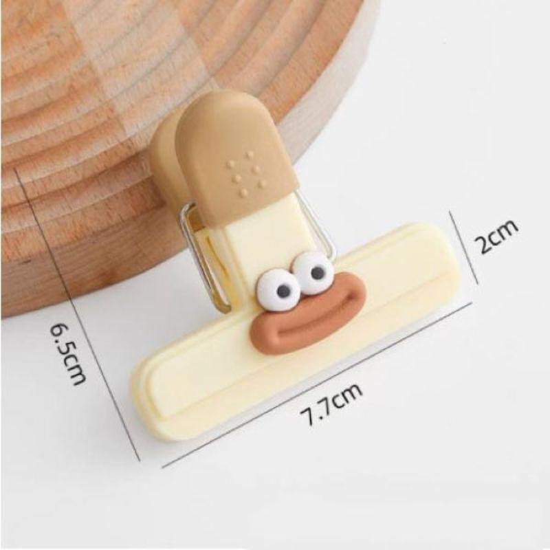 

1/2PCS Convenient Food, Tea, Fresh-keeping Bag Sealing Clip Small бежевий