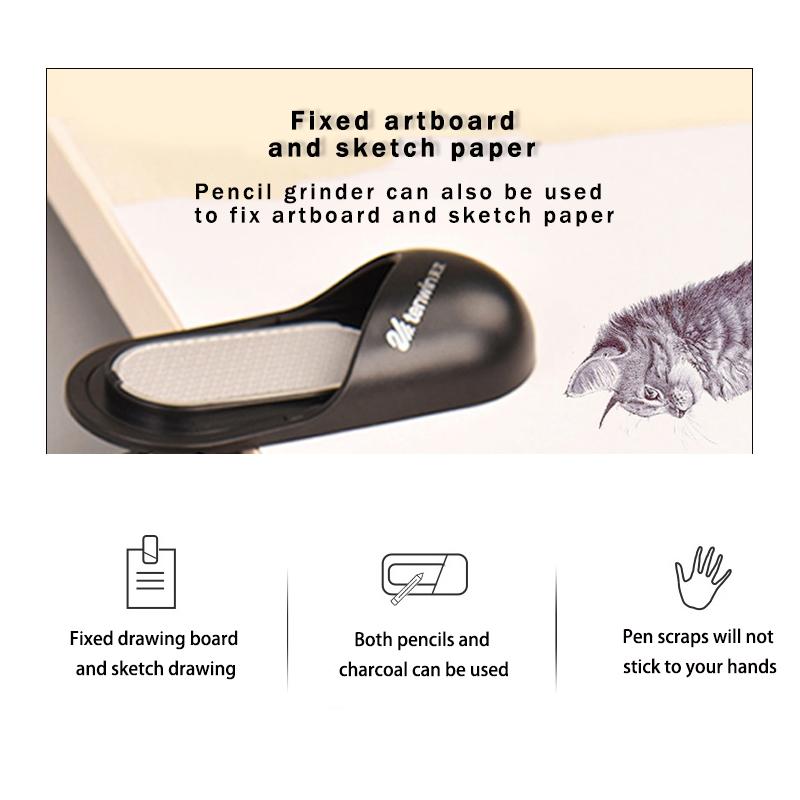 Professional Charcoal Pencil Grinder Sharpener Pencil Lead Grinder Dual-use Innovative Pen Sharpener Drawing Board Clip Drawing Board Fixed