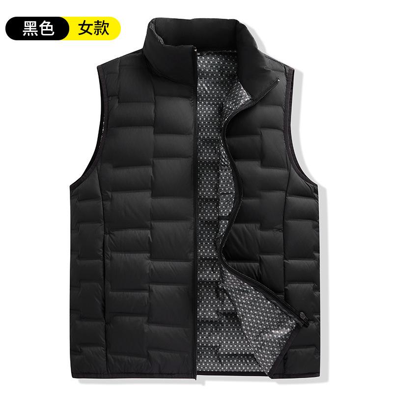 Down Vest Men's Autumn and Winter New Products Stand-up Collar Inner Thermal Vest Light Down Jacket Women