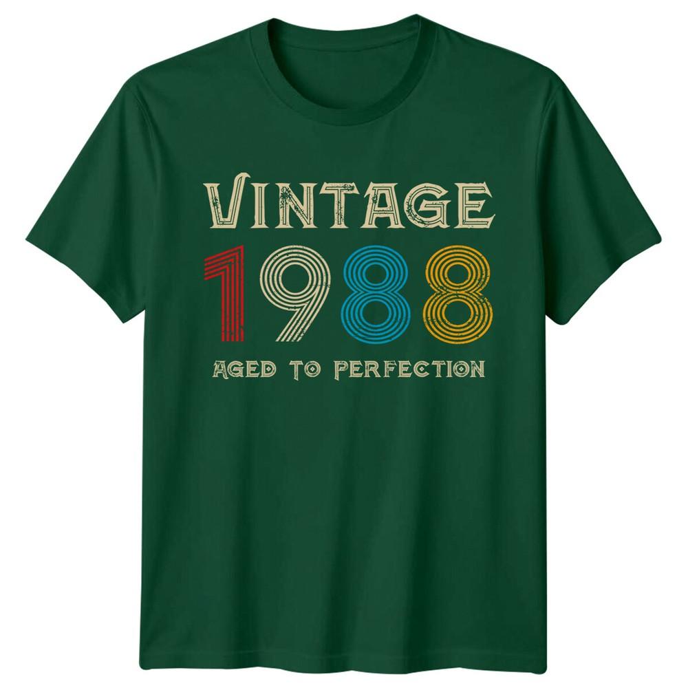 Vintage 1988 Unisexs T Shirt 38th Birthday Gift Aged To Perfection S