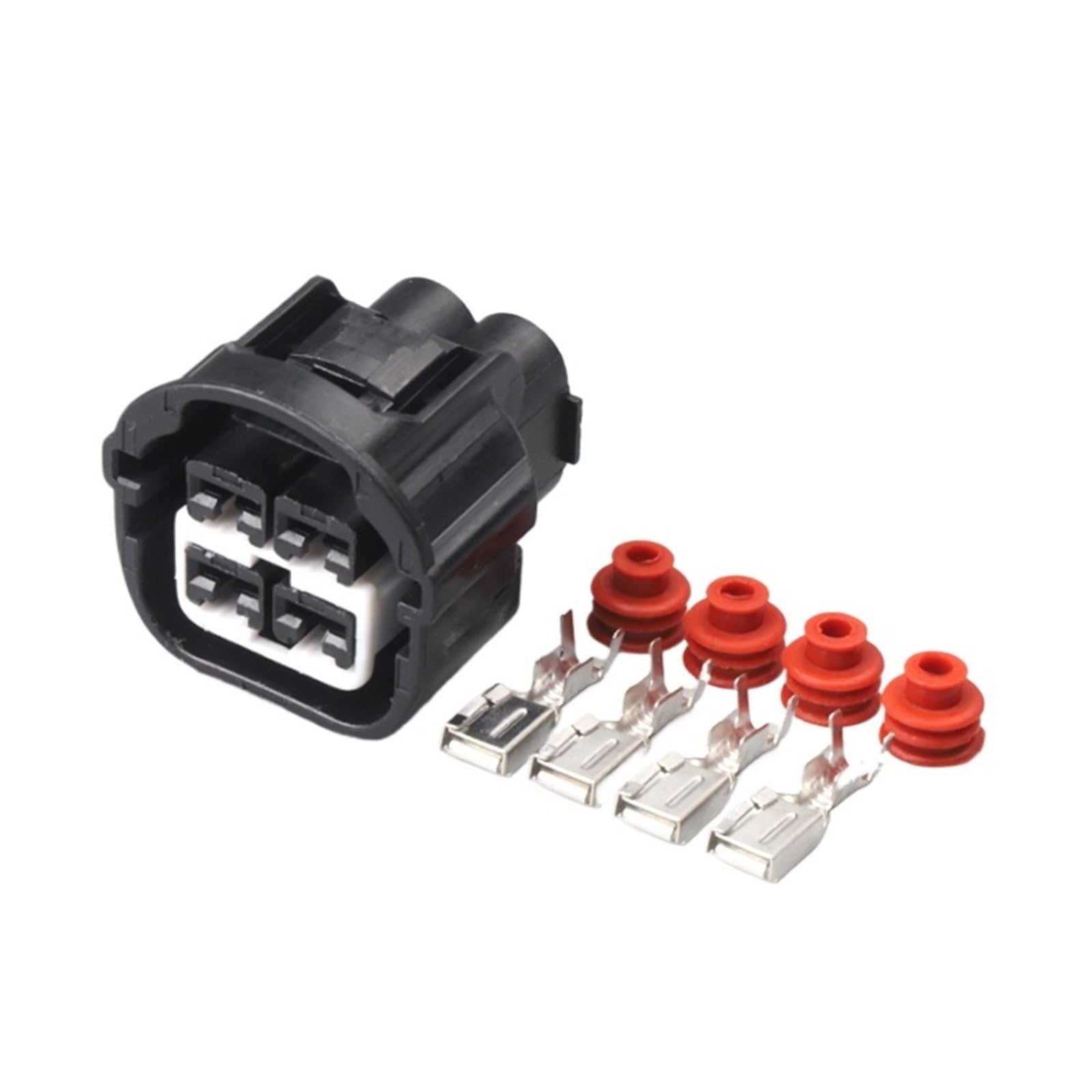 Automotive Electrical Connectors 1 Set 4 Pin Waterproof Electric Fan Plug Socket Automotive Male 1 set