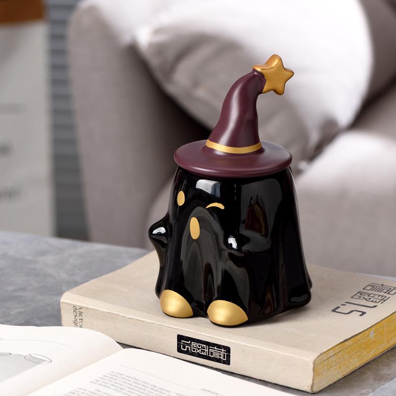 

Волшебная керамическая кофейная кружка Призрак-Фантом - Причудливый дуэт чашек с Хэллоуинскими спрайтами 401-500ml