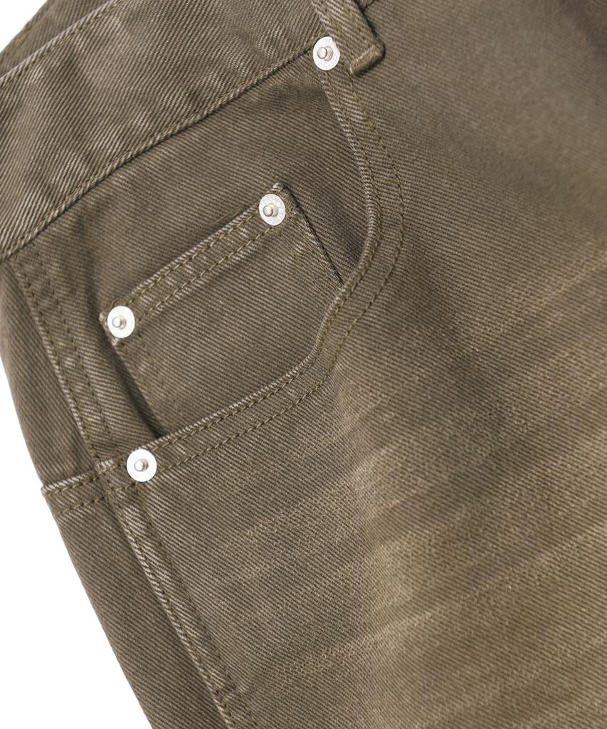 PHYPS MOTORCYCLE Vintage Old Denim Pants Brown