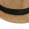 Jazz hat, linen solid color top hat, men's and women's crimped couple's sun hat