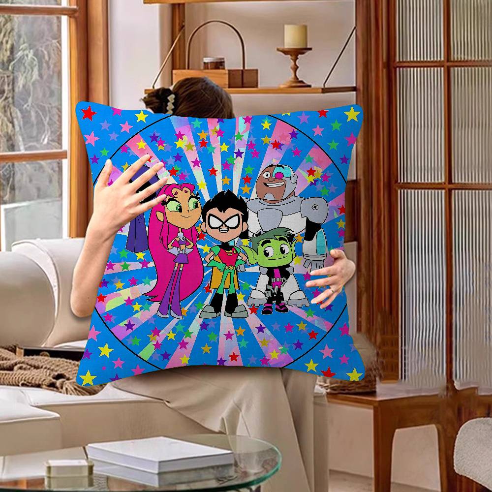T-Teen T-Titans Go Pillowcase toon Gift Cushion Cover Bedroom Home Sofa Chair Seat Decor pillow case