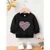 Kids Lightweight Crewneck Pullover Sweatshirt, Combined Hearts Graphic Print