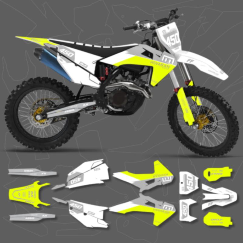 DSMTECH DSMTECH Motorcross Graphics Background Decals Sticker Kits for Husqvarna TE FE 2020- 2023 TC FC 2019-2022 009