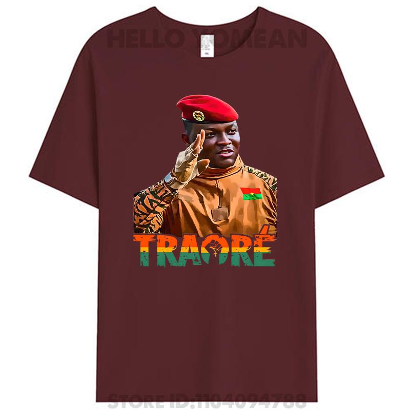 Burkina Faso Ibrahim Traoré African President Thomas Sankara Tees Unisex Women Men's Cotton T-Shirt Tops Gifts