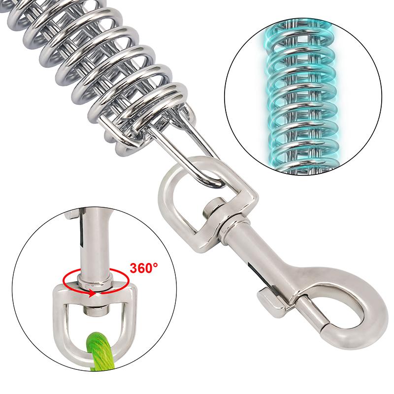 3/6/9/15M Dog Tie Out Cable Dog Runner for Yard Steel Wire Dog Leash with Durable Superior Spring Large Dog Running In Outdoor