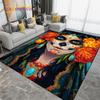Cartoon Skull Girl Area Rug Large,Carpet Rug for Living Room Bedroom Sofa Decoration,Doormat Kitchen Bathroom Non-slip Floor Mat