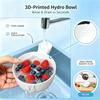 3D-Printed Hydro Bowl: Automatic Fruit Washer Spinner with Built-In Strainer Plastic Salad Spinner Bowl for Vegetable Cleaning Produce Drainer