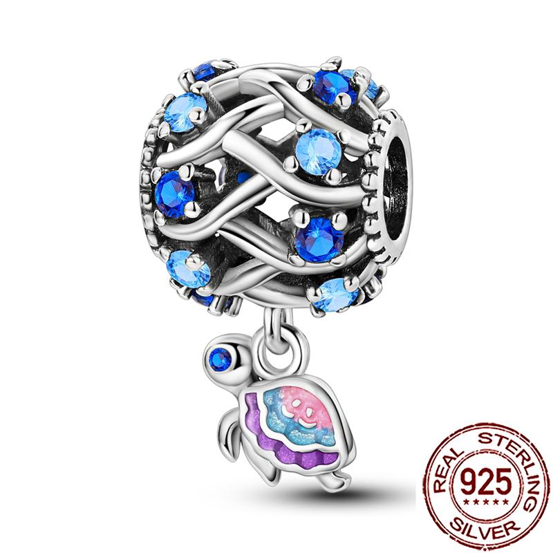 Uroki Oceanu Miedziana Rozgwiazda Muszla Ślimaka Ośmiornica Żółw Morski Ryba Koraliki Pasują do Bransoletki Naszyjnika Kobiety DIY Biżuteria