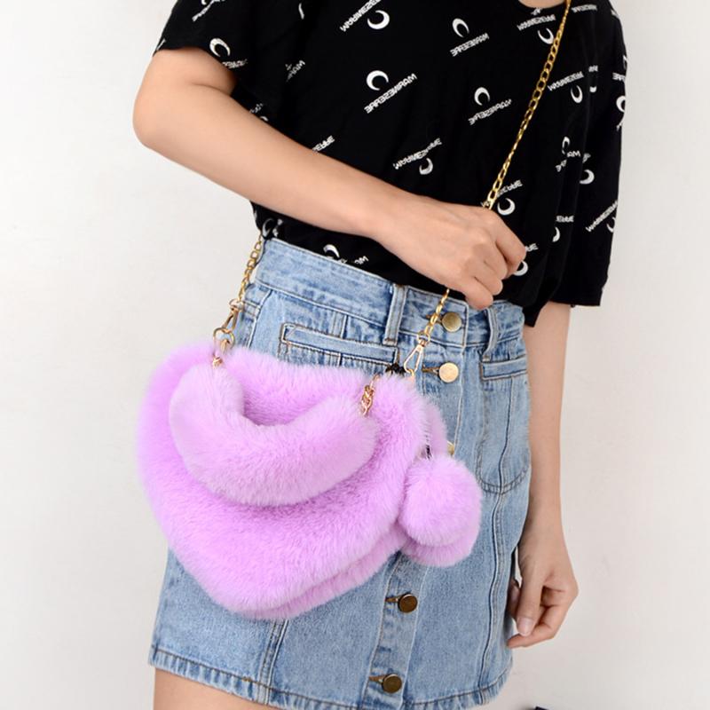Fashion Heart Shape Bag Women's Handbag Shoulder Bag Cute Solid Color Coin Purse for Shiny Shoulder HandBag Tote Bags for Women
