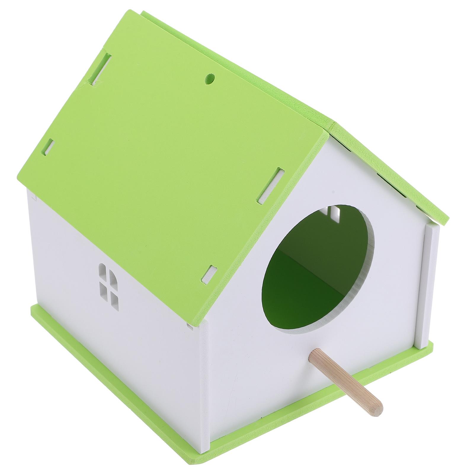 

Bird House Parrot Nest Hanging Outdoor Garden Birdhouse Decor Delicate Feeding Hut for Accessory світло-зелений колір