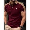Summer New Men's T-shirt Tops Daily Casual Printing Lapel Short-sleeved Polo Shirt