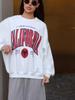 2024 Autumn/Winter Women's Trendy Loose Printed Round Neck Sweatshirt