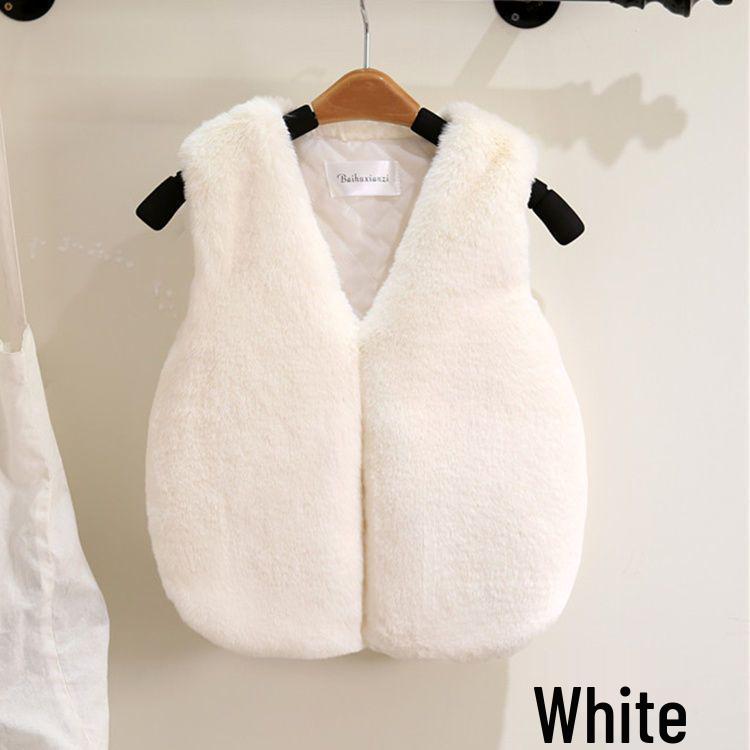 2024 Herbst/Winter Kinder Kunstfuchsfell Umhangweste, Unisex Modell 02