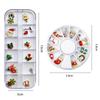 Boxed Christmas Ornaments Nail Art Charms For DIY Decoration Snowflake Christmas Boots 3D Alloy Nail Accessories Gift