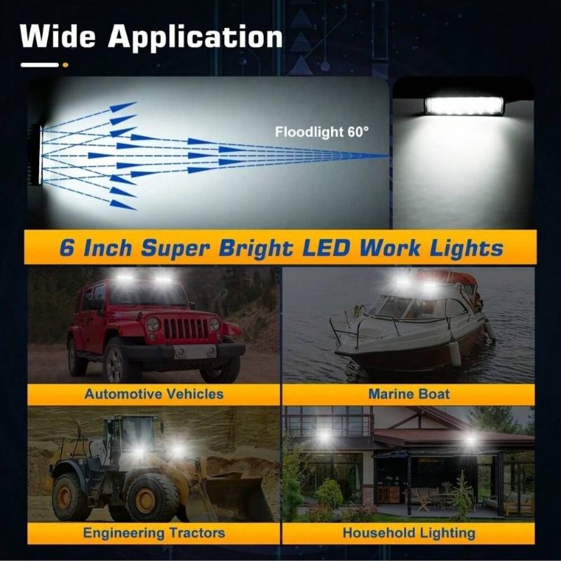 1/2 Set 18W 6-LED Off-Road Light Bar - Waterproof