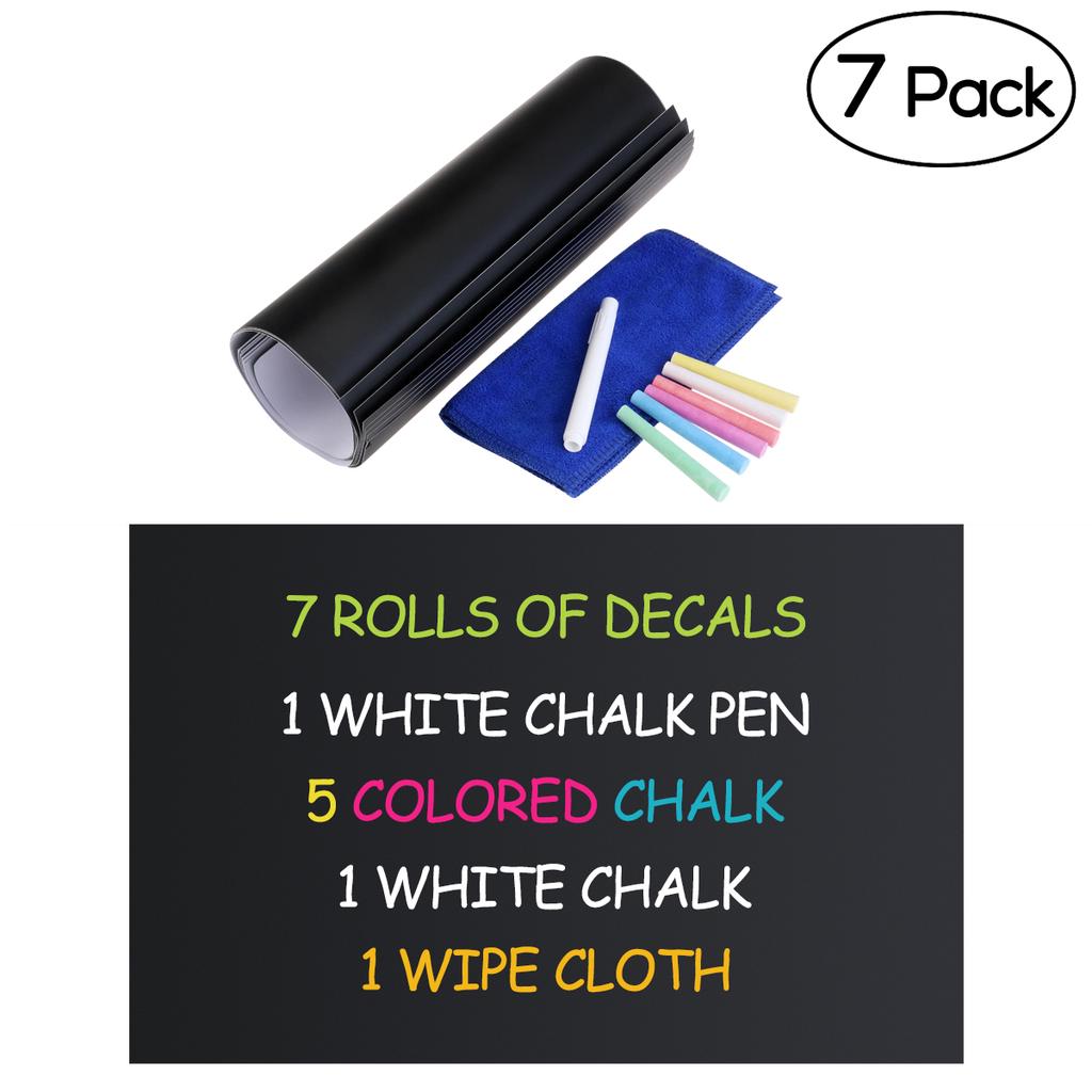 5 Pcs Removable Blackboard Sticker Chalk Board Wall Decal Home Office Supplies