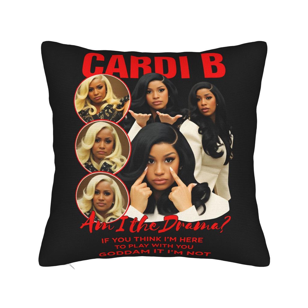 Pillow Case Cardi B Am I The Drama Custom Pillow Cover For Chair Sofa Home Decor Vintage Pillowcases