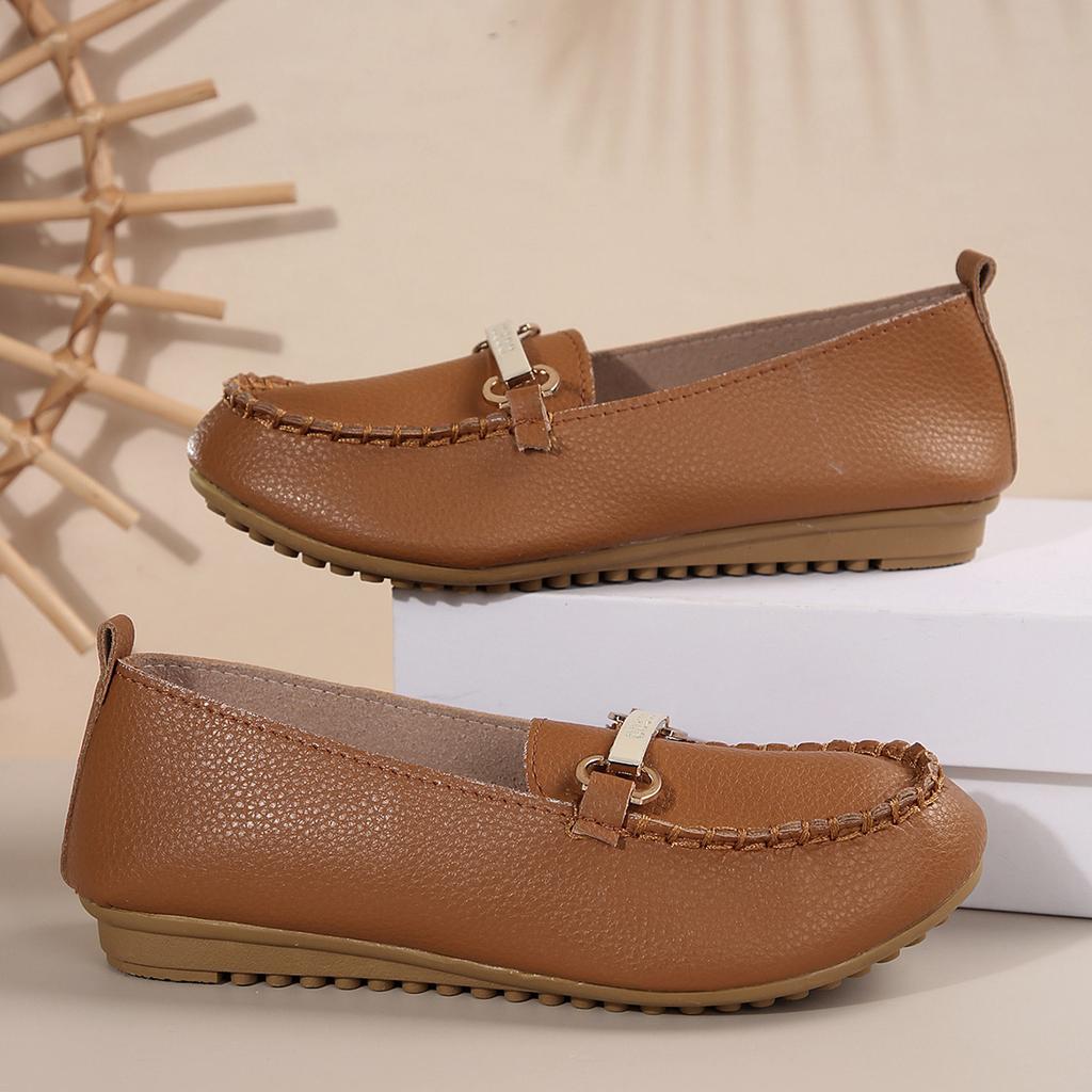 Large size autumn single shoes women's fashion Doudou shoes women's good match casual women's shallow mouth shoes