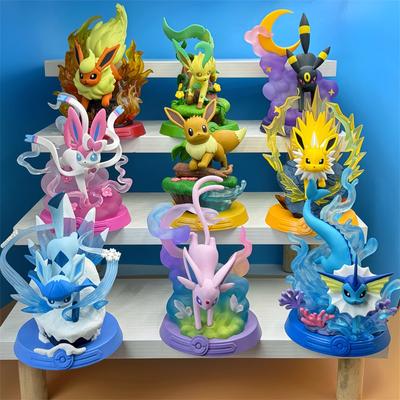 9 Adet Canavar Kör Kutu PVC Aksiyon Figürü Macera Eevee Sylveston Umbreon Sürpriz Oyuncak Koleksiyonu Çocuklar İçin Hediye