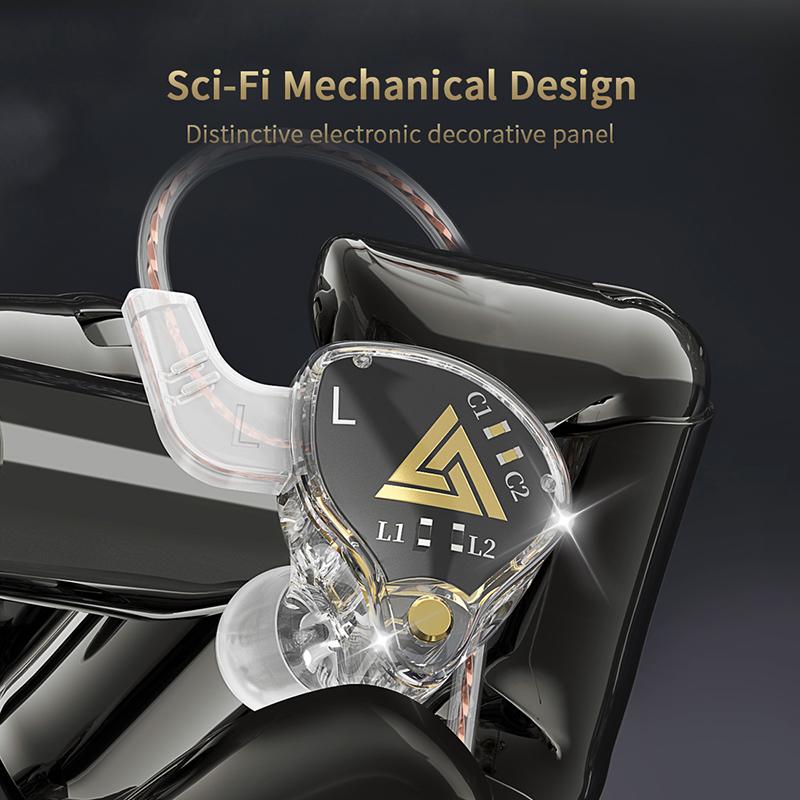 QKZ AKX HIFI Heavy Bass Transparent Earphones IEM Monitor Level 3.5mm In-Ear Music Headphone Dynamic With Mic Wired Headset DMX